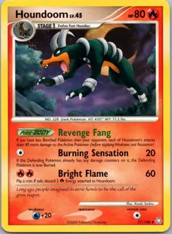 Pokemon TCG Houndoom 57/146 Legends Awakened LP - Image 1