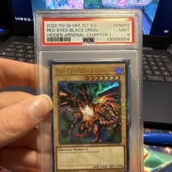 Yu-Gi-Oh! Red-Eyes Black Dragon HAC1-EN003 Holo 1st Ed 2022 PSA 9 Terminal Foil - Image 1