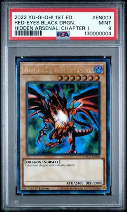 Yu-Gi-Oh! Red-Eyes Black Dragon HAC1-EN003 Holo 1st Ed 2022 PSA 9 Terminal Foil - Image 4