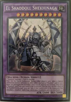 YuGiOh El Shaddoll Shekhinaga Secret Rare 1st Edition NECH-EN049 - Image 1