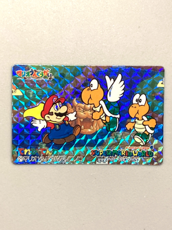 Mario vs Koopa Paratroopa - 21 - Super Mario World Nintendo Card Japanese - Image 1