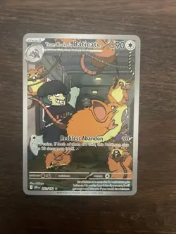 Pokemon 2025 SV Destined Rivals Team Rocket’s Raticate #202/182 IR - Image 1
