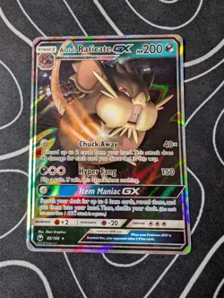 Pokemon - Alolan Raticate GX - 85/168 - SM Celestial Storm - Holo - Ultra Rare - Image 1