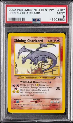 2002 POKEMON NEO DESTINY #107 SHINING CHARIZARD PSA 9 - Image 1