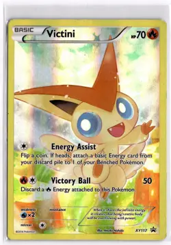 Pokemon TCG Victini XY117 Generations Black Star Promo Holo MP - Image 1