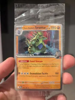 Team Rocket's Tyranitar (Pokemon Center Exclusive) 096/182 Miscellaneous Cards & - Image 1