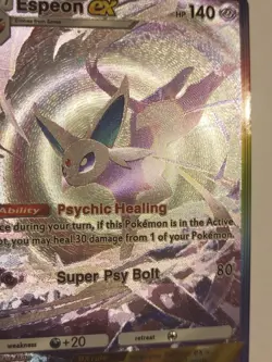 Pokemon TCG Pocket Espeon Ex Custom Textured Imersive Rare Fanart Card - Image 2
