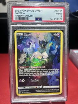 Pokemon TCG Mew Crown Zenith Galarian Gallery Holo Rare Card GG10/GG70 PSA 9 - Image 1