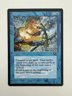 Arcane Denial (Axe) MTG Magic the Gathering Card NM Near Mint Alliances - Image 1