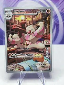Gurdurr TCG Black Bolt Illustration Rare Holo Card 126/086 Pokemon NM - Image 1