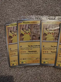 X4 Pikachu At The Museum (SEALED) X Natural History Museum Pokemon Promo Card - Image 4