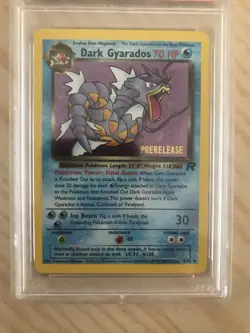 2000 Pokemon Team Rocket Dark Gyarados Holo Prerelease PSA 5 No. 8/82 #8 - Image 2