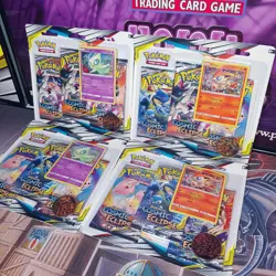 Pokemon Sun & Moon Cosmic Eclipse Booster 3 Pack Blister Sealed Lot of 4 - Image 3