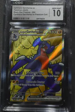 Cynthia’s Garchomp ex Black Star Promo 204 CGC 10 GEM MINT Pokemon 2025 - Image 1