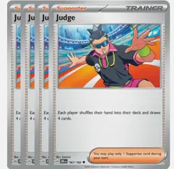 4x Judge 167/182 Sv10: Destined Rivals PLAYSET x4 - Pokemon TCG - NM - Image 1
