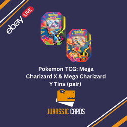 Pokemon Mega Charizard X & Y Tins (x2 Pair) - Both Artworks - Image 1
