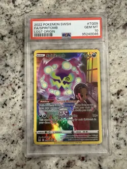 Pokemon PSA 10 Spiritomb TG09/TG30 Swsh11: Lost Origin Trainer Gallery Holo - Image 1