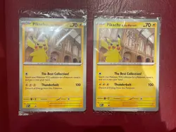 2 Pikachu At The Museum, Pokemon X Natural History Museum Jumbo Promo - SEALED - Image 1