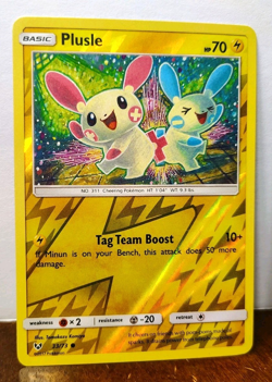 POKEMON PLUSLE 33/73 & MINUN 34/73 REVERSE HOLOS SHINING LEGENDS LP-NM - Image 2