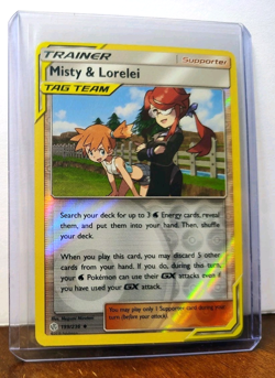 POKEMON MISTY & LORELEI 199/236 REVERSE HOLO COSMIC ECLIPSE TAG TEAM LP - Image 5