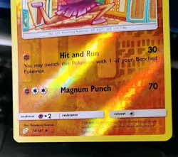 POKEMON HITMONCHAN 74/181 REVERSE HOLO TEAM UP LP TOMOKAZU KOMIYA - Image 5