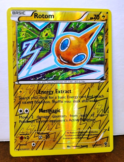 POKEMON ROTOM 24/124 REVERSE HOLO RARE FATES COLLIDE LP TOMOKAZU KOMIYA - Image 1