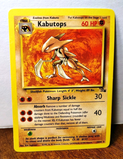 POKEMON KABUTOPS 24/62 RARE FOSSIL MP-LP - Image 1