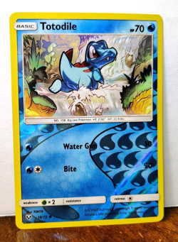 POKEMON TOTODILE 18/73 REVERSE HOLO SHINING LEGENDS NM NEAR MINT - Image 1