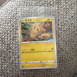 Pokemon S-Chinese Sword & Shield 066/S-P Pikachu Pokemon & VW Promo NM+ #T106 - Image 1