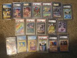 lot of various pokemon graded cards (2 mystery cards for 70 obo 18 graded1 raw!) - Image 1