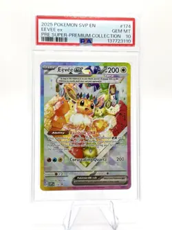 2025 POKEMON SVP EN-SV BLACK STAR PROMO #174 EEVEE EX PSA 10 - Image 1