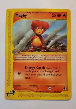 Pokemon Card - Magby Expedition 52/165 Rare Non-Holo - Image 1