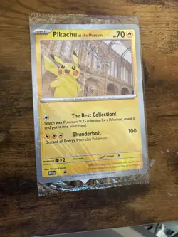 Pokemon Pikachu At The Museum x Natural History London Jumbo Card - Sealed - Image 1