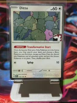 Ditto 132/165 Scarlet Violet 151 Stamped Prize Pack Cosmo Foil Card Pokemon TC - Image 1