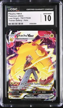 CGC 10 - PIKACHU VMAX - TG17/TG30 LOST ORIGIN TRAINER GALLERY HOLO POKEMON - Image 1