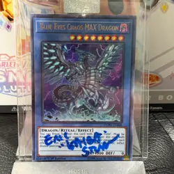 YUGIOH! Eric Stuart Auto Blue-Eyes Chaos MAX Dragon DUPO-EN048 Ultra Rare 1st - Image 2