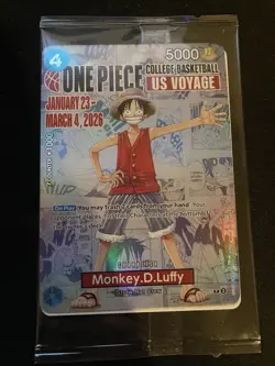 Bandai Namco ONE PIECE CARD GAME Learn Together Deck US VOYAGE Promo Holo Luffy - Image 1