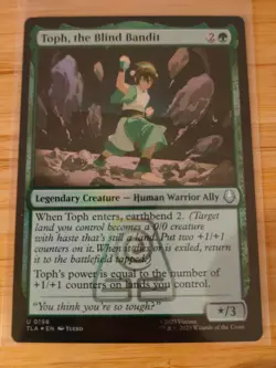 MTG Toph, the Blind Bandit (FOIL) 0198 Avatar: The Last Airbender M/NM - Image 1