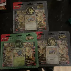 POKEMON MEGA EVOLUTION - X3 ASCENDED HEROES DOUBLE BLISTER - Larry x2 Erika x1 - Image 1
