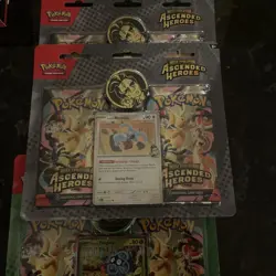 POKEMON MEGA EVOLUTION - X3 ASCENDED HEROES DOUBLE BLISTER - Larry x2 Erika x1 - Image 2