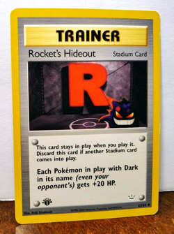 POKEMON ROCKET'S HIDEOUT 63/64 1ST EDITION TRAINER NEO REVELATION LP GENGAR - Image 1
