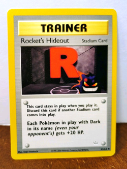 POKEMON ROCKET'S HIDEOUT 63/64 TRAINER NEO REVELATION LP GENGAR - Image 1