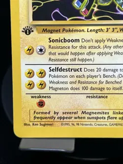 Pokemon TCG Magneton 26/62 Fossil 1st Edition Regular Rare MP - Image 5