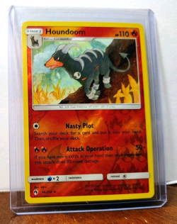 POKEMON HOUNDOOM 46/214 REVERSE HOLO RARE LOST THUNDER LP - Image 5