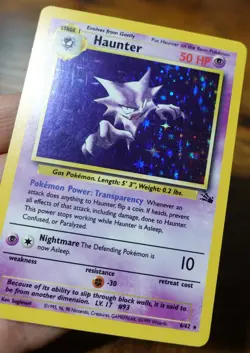 Haunter 6/62 Holo Blue Ink Stain Error Misprint Fossil Pokemon Card LP-VLP - Image 5