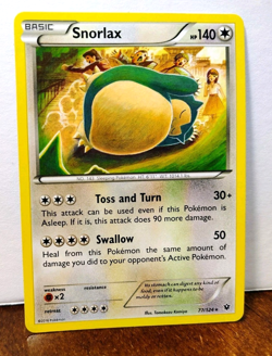 POKEMON SNORLAX 77/124 RARE FATES COLLIDE LP - Image 1