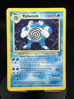 Pokemon TCG Poliwrath Base Set 2 Holo Rare HP - Image 1