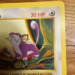 1st Edition Pokemon Base Set Shadowless Rattata 61/102 - Image 3