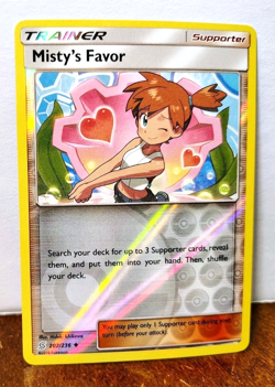 POKEMON MISTY'S FAVOR 202/236 REVERSE HOLO TRAINER UNIFIED MINDS NM NEAR MINT - Image 1