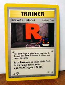 POKEMON ROCKET'S HIDEOUT 63/64 1ST EDITION TRAINER NEO REVELATION MP GENGAR - Image 1